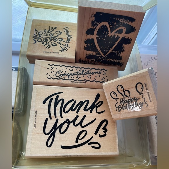 Stampin Up! Lot of 31 rubber stamps and 2 ink pads, 1990s and 2000s - Picture 6 of 12